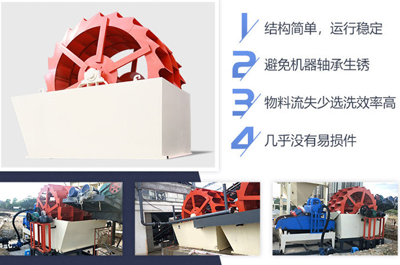 輪斗式洗砂機工作現場